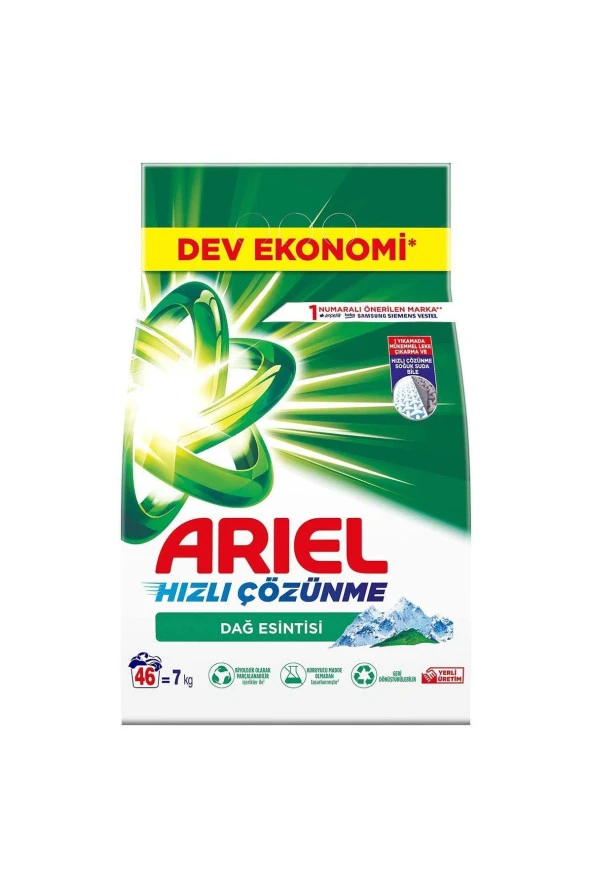 Ariel Dağ Esintisi 7 Kg AquaPudra Toz Çamaşır Deterjanı - 2