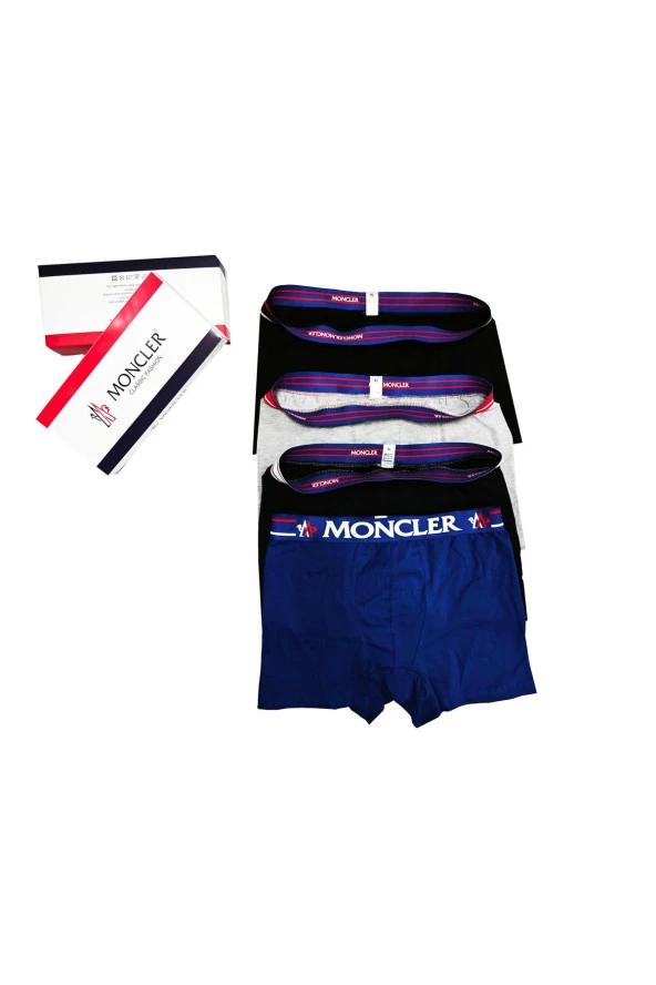 4 "Lü Monchler Model Erkek ,Boxer Set %100 Pamuklu/Rahat Kalıp - 2