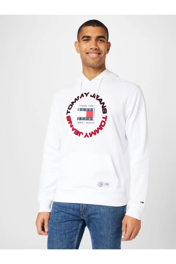 Erkek //BEYAZ Athletic Hoodie Sweatshirt