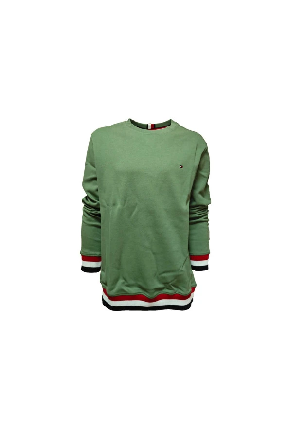 Erkek Sweatshirt Pique Kumaş\\Regular Fit////Haki - 5