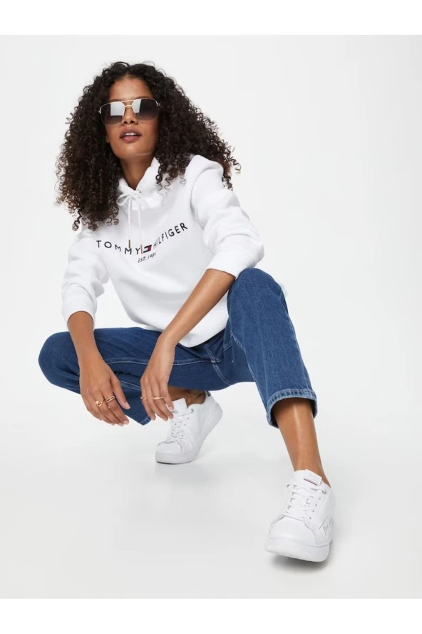 Tommy Hilfiger Kadın Geniş Kalıp Sweatshirt
