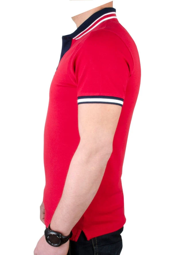Regular Fit Erkek Kontrast Polo T-shirt - 5