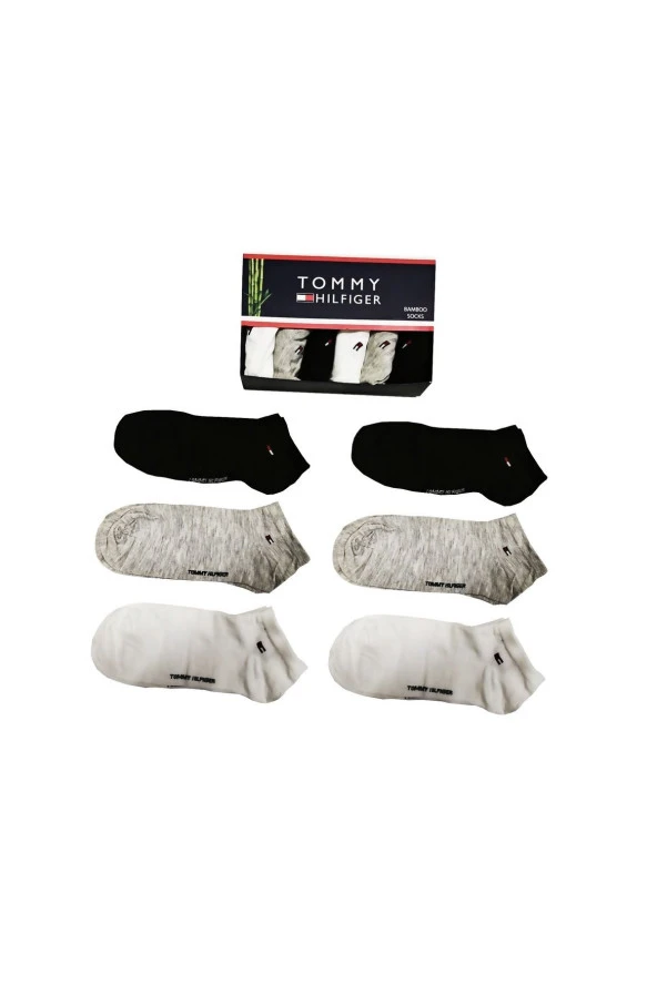 *Unisex Topuk Bambu Çorap 6"Lı Set 6 Çift - 2