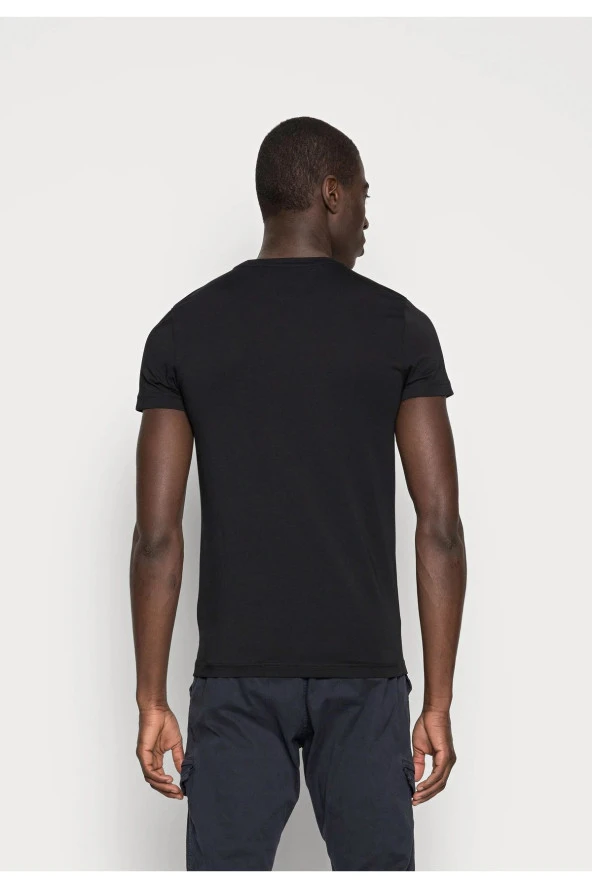 Organik Pamuk Klasik O yaka T-Shirt ///SİYAH - 2