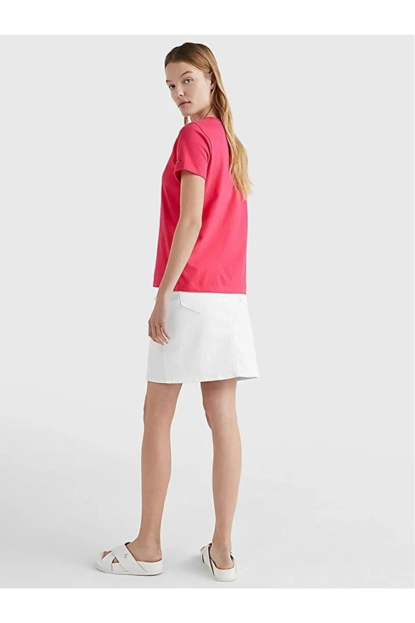 Tommy Hilfiger Fusya Bayan HERITAGE C-NK T-SHIRT - 4