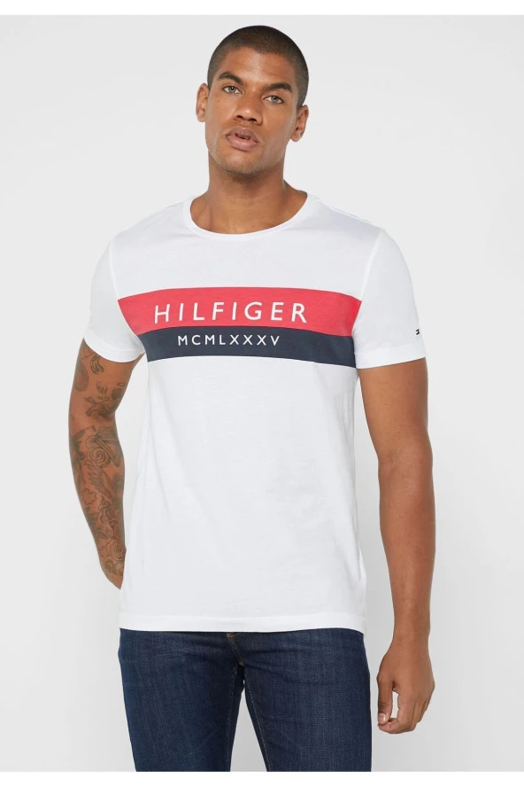 D.Beyaz Colour-Blocked Slim Fit T-Shirt