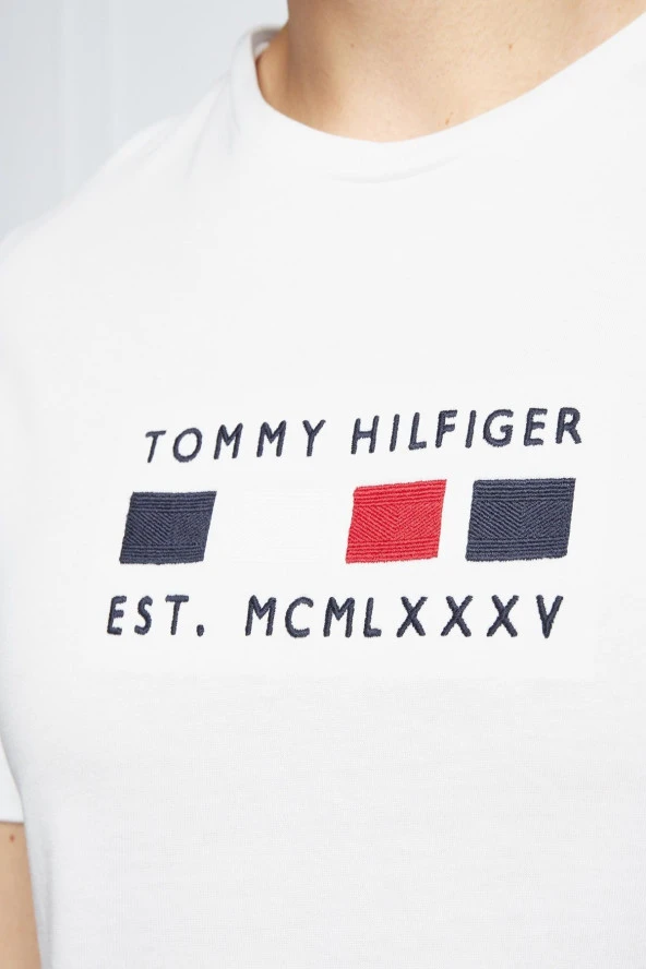 Tommy Hilfiger Regular Fit T-shirt Four Flags Bianco - 2