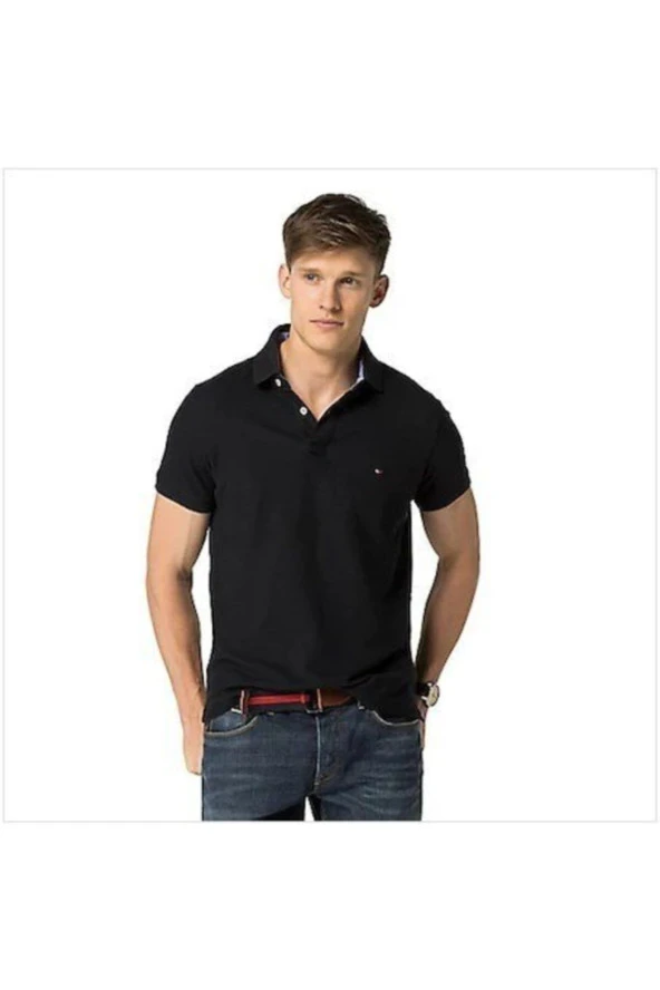 Klasik Polo Tişört //SİYAH REGULAR FİT/MW0MW02299 - 3