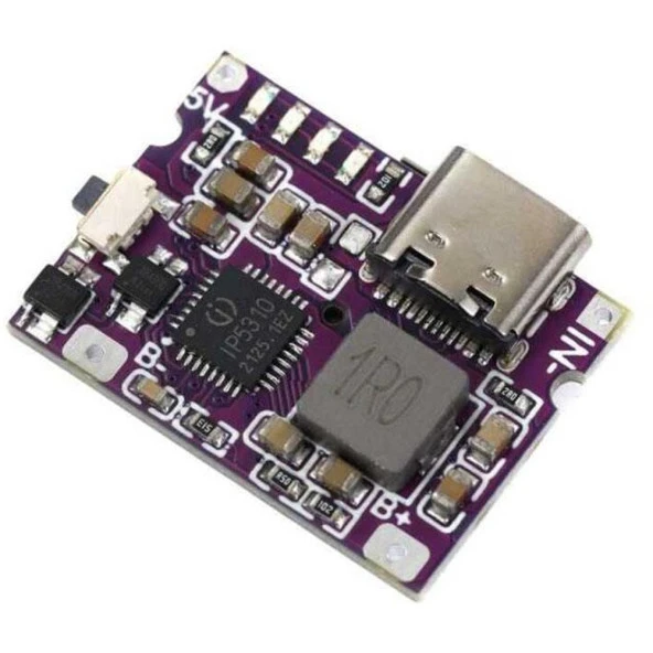 Type-C Li-ion 18650 Pil Şarj Devresi - USB Çıkışlı Powerbank Modülü ürün görseli 1