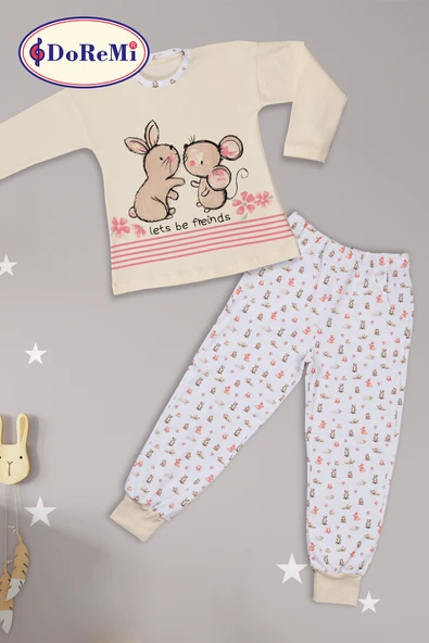 DoReMi Kız Çocuk Pijama Takımı - 6