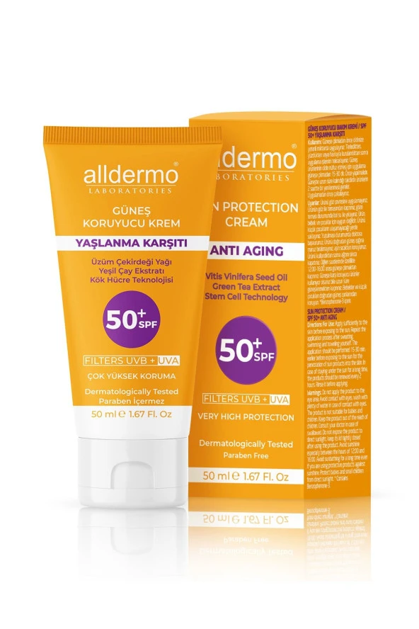 Alldermo Yaşlanma Karşıtı Güneş Koruyucu Krem Spf 50 50 ml ürün görseli 1