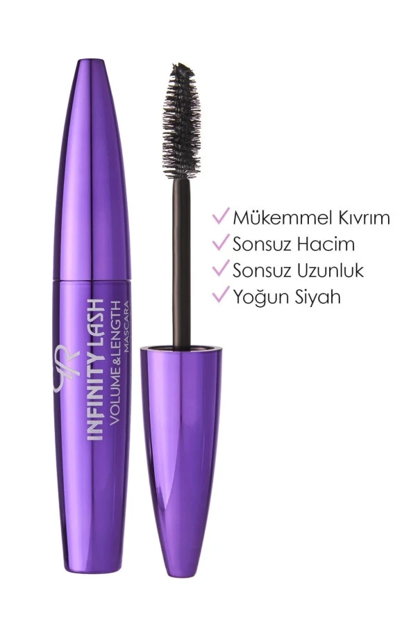 Golden Rose Hacim ve Uzunluk Veren Siyah Maskara - Infinity Lash Volume & Length Mascara 8691190069261