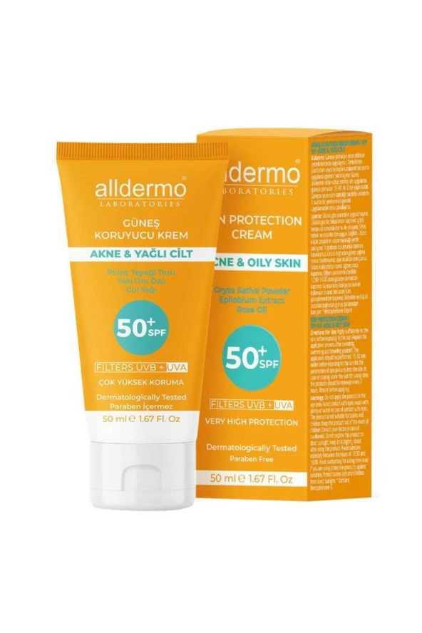 Alldermo Akne & Yağlı Cilt Güneş Kremi Spf 50 50 ml