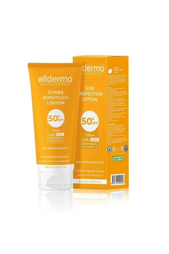 Alldermo Güneş Koruyucu Losyon 50 Spf 200 ml