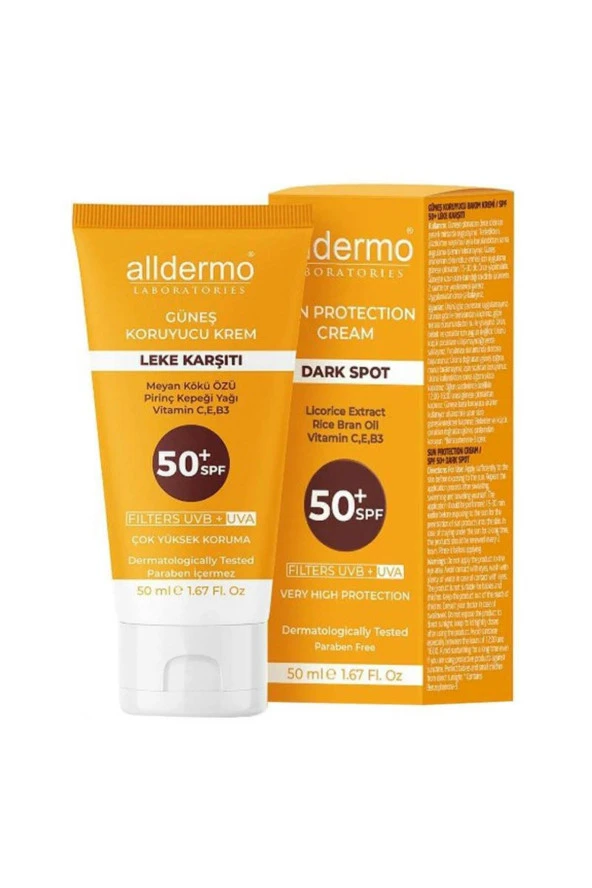 Alldermo Leke Karşıtı Güneş Koruyucu Krem 50 Spf 50 ml