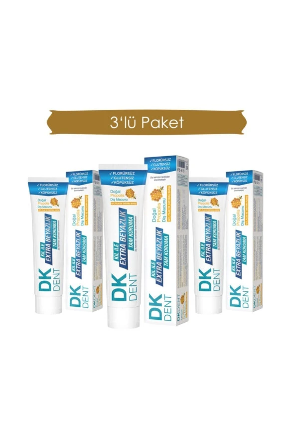 Dermokil Dk Dent Doğal Propolis Diş Macunu 75 Ml X 3 Adet