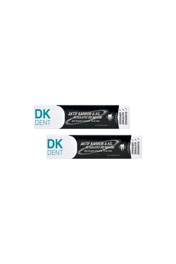 Dermokil Dk Dent Aktif Karbon Ve Kil Beyazlatıcı Diş Macunu 75 Ml X 2 Adet