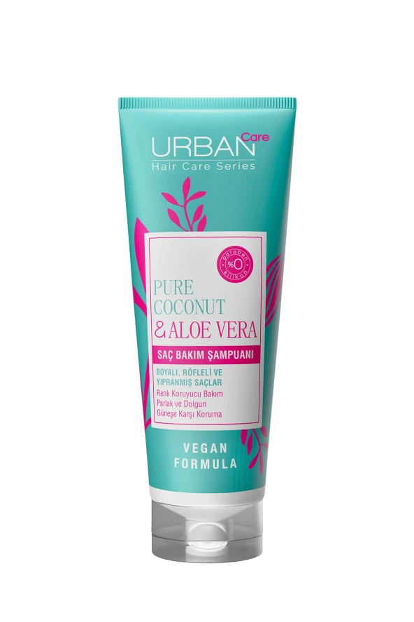 Urban Care Pure Coconut&Aloe Vera Boyalı Saçlara Özel Renk Koruyucu Şampuan-250Ml-Vegan - Resim 2