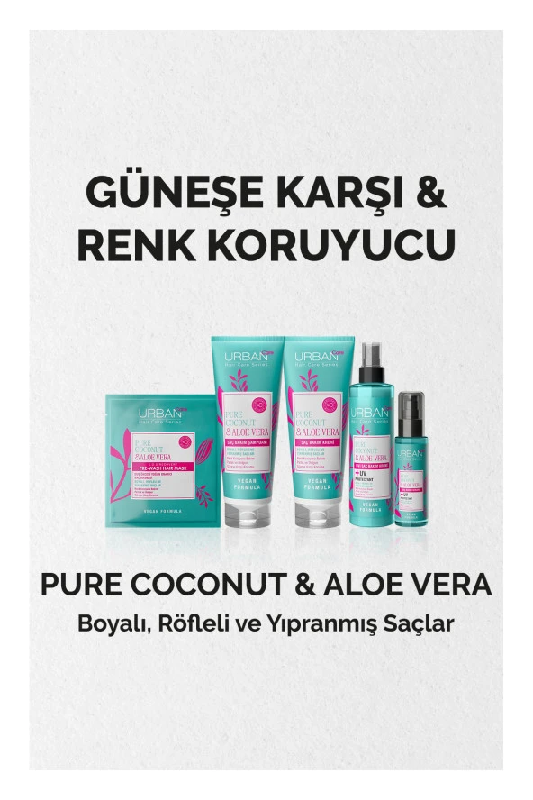 Urban Care Pure Coconut&Aloe Vera Boyalı Saçlara Özel Renk Koruyucu Şampuan-250Ml-Vegan - Resim 4
