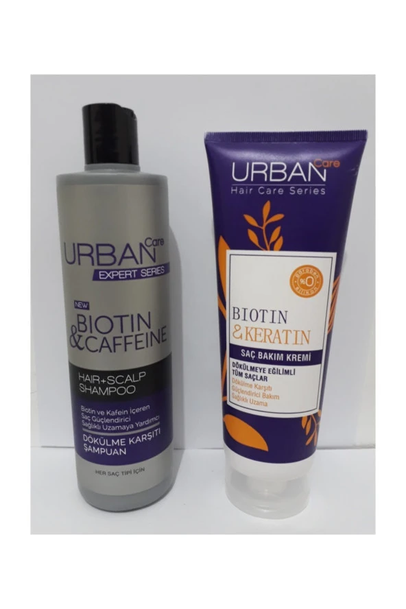 Urban Care Expert Biotin&caffeine Şampuan+biotin&keratin Saç Kremi 2'li Set