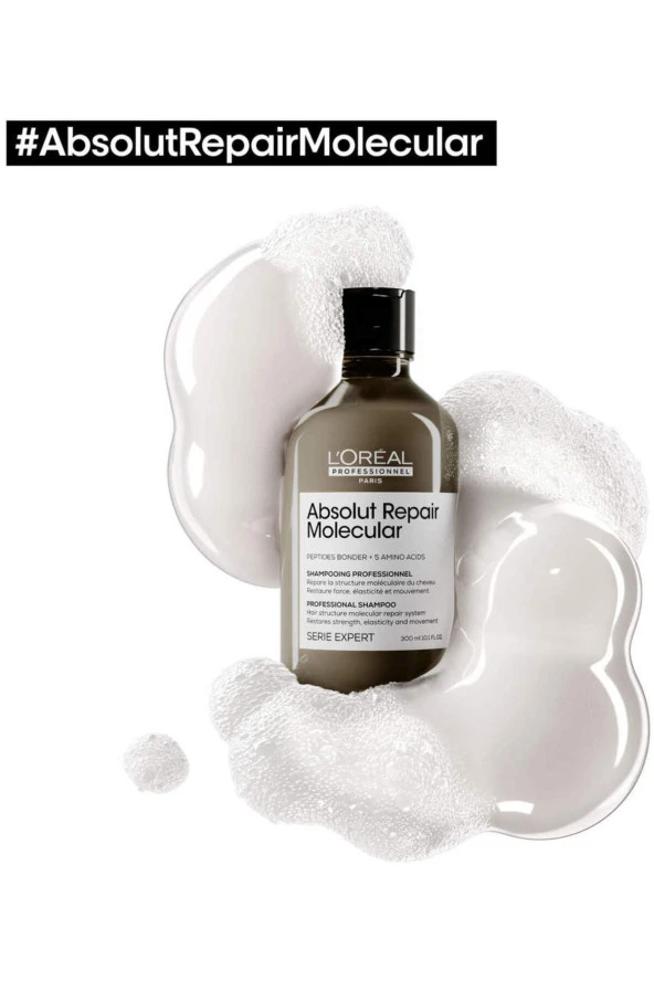 L'oreal Professionnel L'OREAL PROFESSİONNEL Serie Expert Absolut Repair Molecular Onarıcı-Yumuşacık Saçlar Şampuan 300 ml