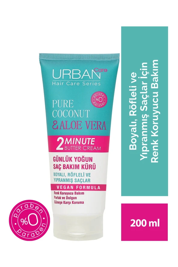 Urban Care Pure Coconut&aloe Vera Boyalı Saçlara Özel Renk Koruyucu Yoğun Saç Maskesi-250ml-vegan