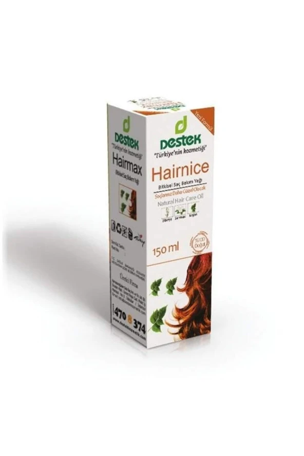 Destek Hairnice Bitkisel Saç Bakım Yağı 150 ml ürün görseli 1
