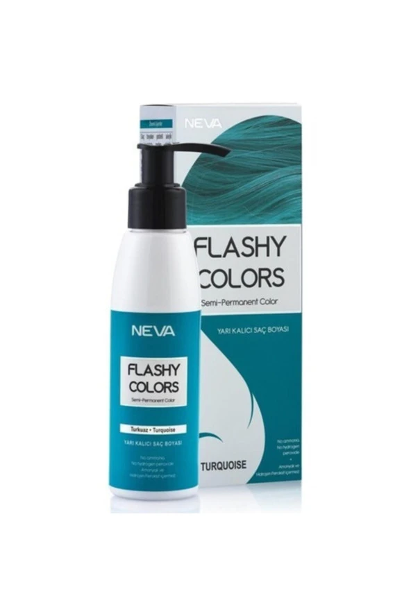 Neva Flashy Colors Yarı Kalıcı Saç Boyası Turkuaz - Turquoise