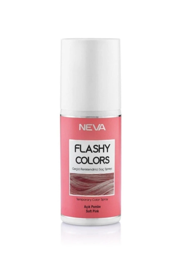 Neva Flashy Colors Geçici Renkli Açık Pembe 75 Ml Saç Spreyi