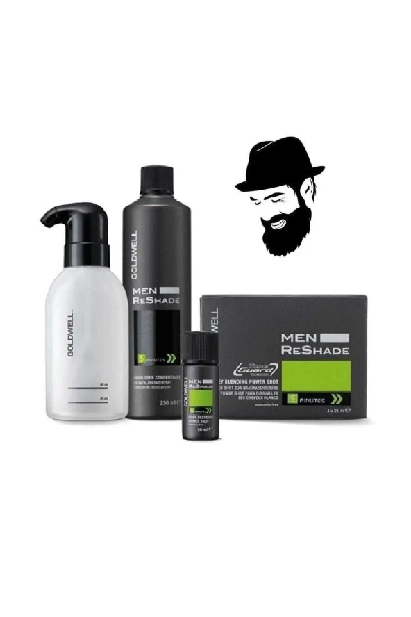 GOLDWELL 6ca Men Reshade 4x20ml + Developer Oxidant 250ml