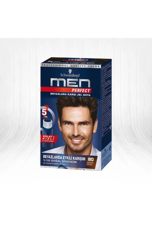 SCHWARZKOPF MEN PERFECT Schwarzkopf Men Erkek Saç Boyası 80 Kahve Siyah