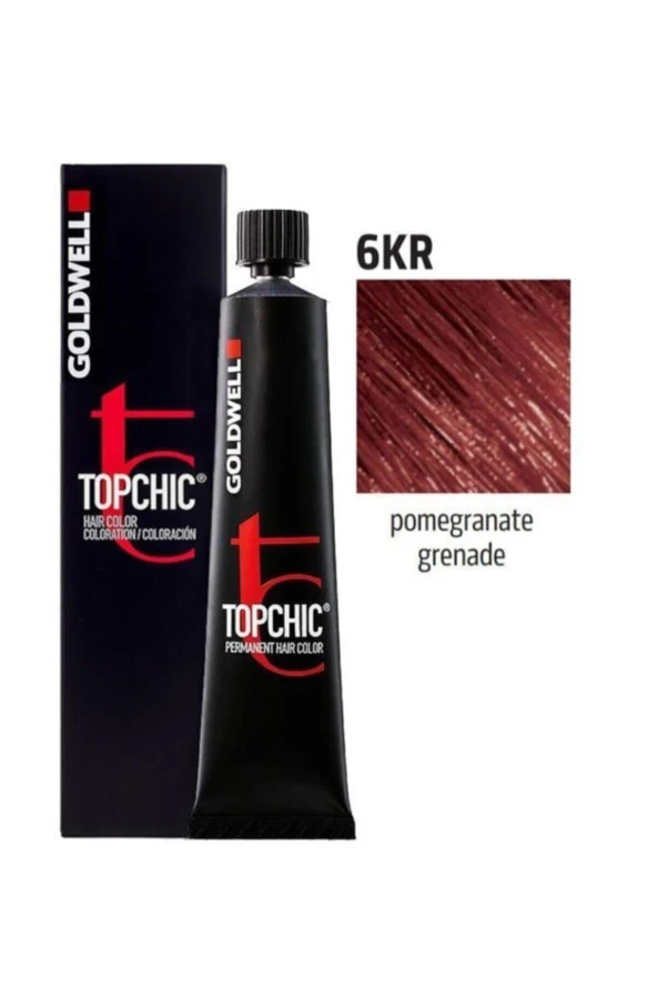 GOLDWELL 6kr Koyu Kumral Bakır Kızıl Topchic Saç Boyası 6kr Koyu Kumral Bakır Kızılı 60 ml