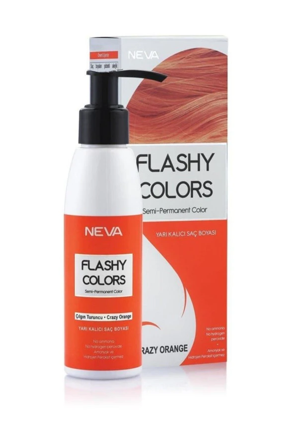 Neva Color Flashy Colors Yarı Kalıcı Saç Boyası Çılgın Turuncu - Crazy Orange 8698636612678