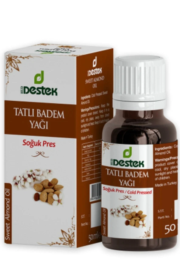 Destek Tatlı Badem Yağı (soğuk Pres) 50 Ml