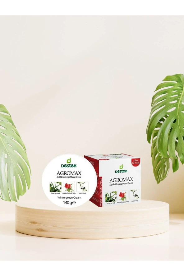 Destek Agromax Masaj Kremi Keklik Üzümlü 140 g + 45g