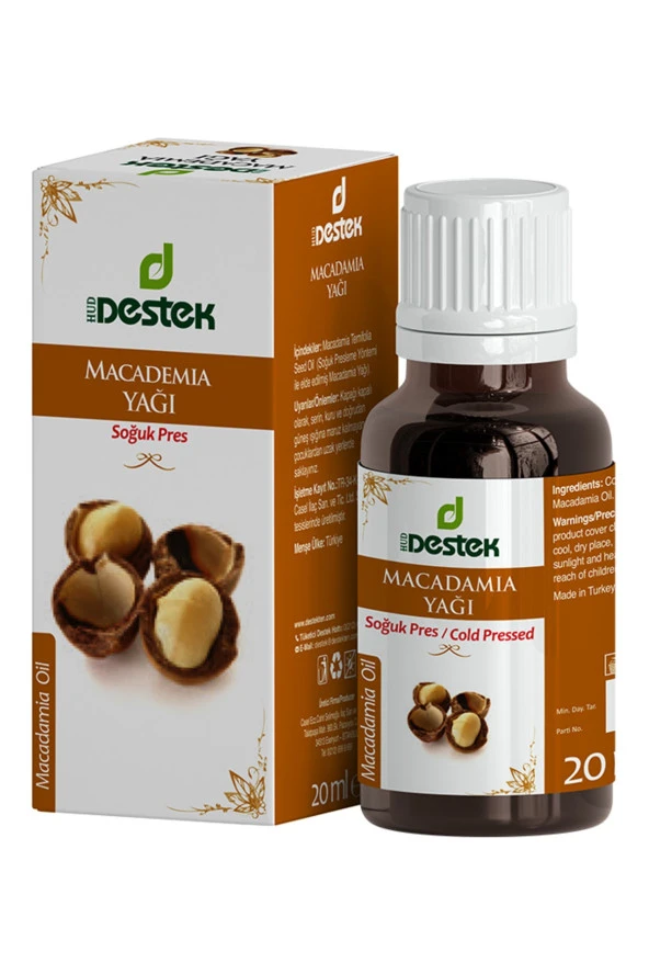 Destek Macadamia Yağı 20 Ml