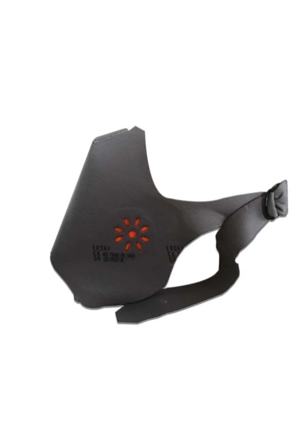 Ersav Gri Tam Bariyer Yıkanabilir 7 Katlı Yetişkin Arkadan Bağlamalı Nano Maske