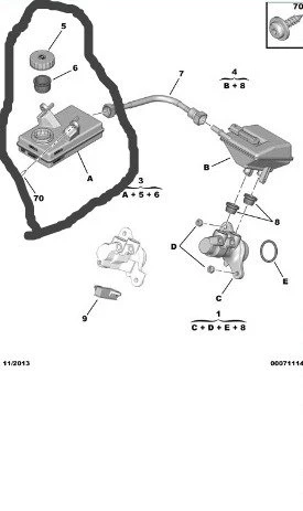 PEUGEOT CITROEN FREN HİDROLİK DEPO PSA OEM 4635.C3