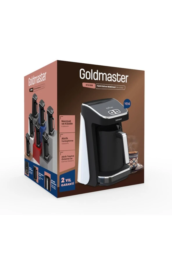 Goldmaster Kıvam Beyaz Geniş Hazneli Türk Kahve Makinesi - 8