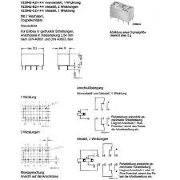5V 1A 2C Telekom Röle Sıemens Polarize, Monostable Veya Bistable - Resim 3