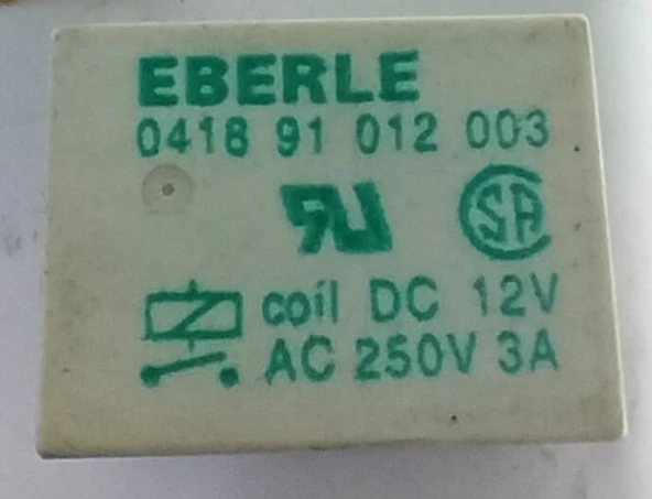 12V Tek Kontak Röle Eberle 0418 91 012 003 ürün görseli 1