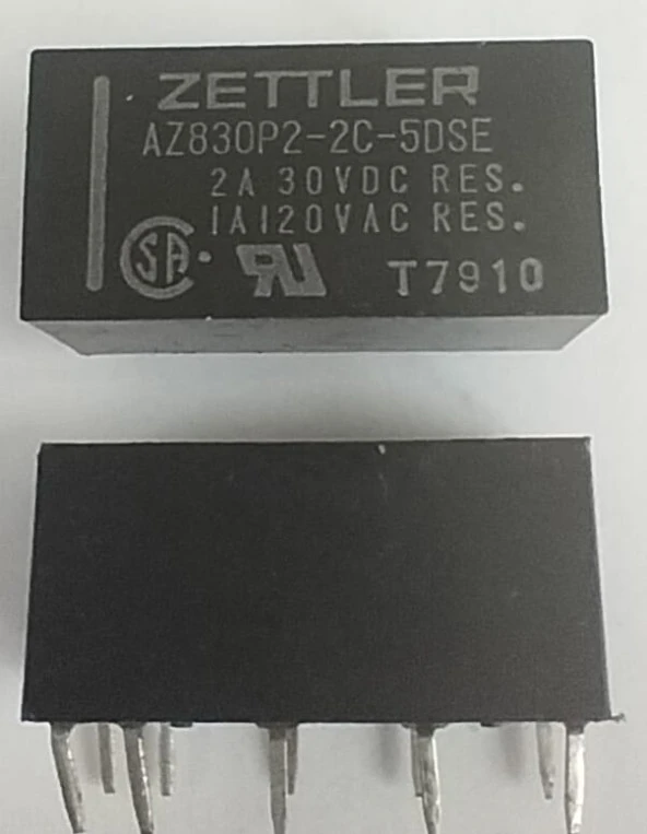 5V Çift Kontak Röle Çift Bobinli Az830P2-2C-5Dse - Resim 2