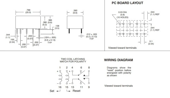 5V Çift Kontak Röle Çift Bobinli Az830P2-2C-5Dse - Resim 3