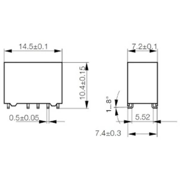 6V Tek Bobinli Çift Kontak Röle V23079-A1002-B201 - Resim 2
