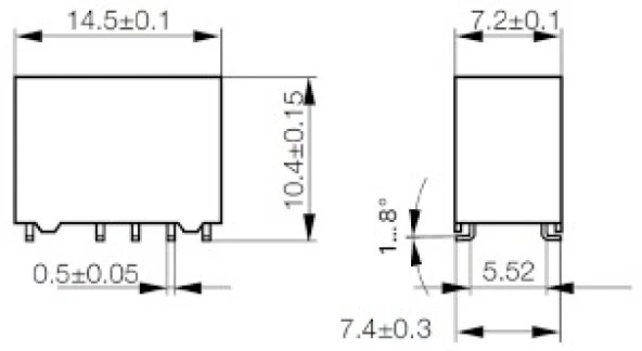 9V Tek Bobinli Çift Kontak Röle V23079-C1006-B201 - 2