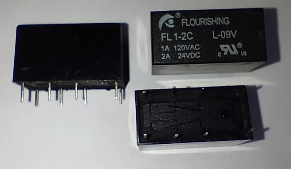 9V 2A Çift Kontak Telekom Röle Fl1-2C-L-09V Flourıshıng - Resim 2