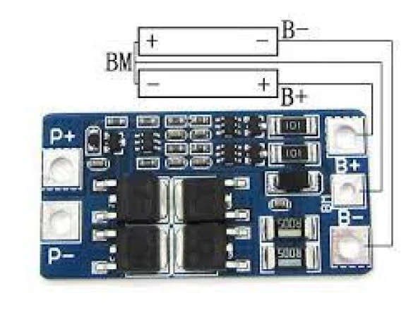 Gözelerelektronik-2S 10A Bms Lityum Li-İon Batarya Koruma Kartı - Resim 3