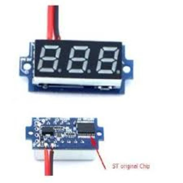 Gözelerelektronik-0.28" 3.5-30V İki Kablolu Dc Kırmızı Voltmetre ürün görseli 1