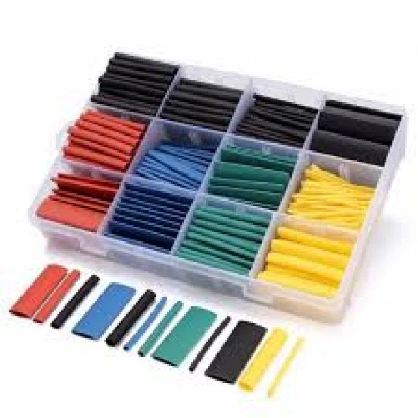 530 Parça Renkli Makaron Seti ( Shrink Tubing ) ürün görseli 1