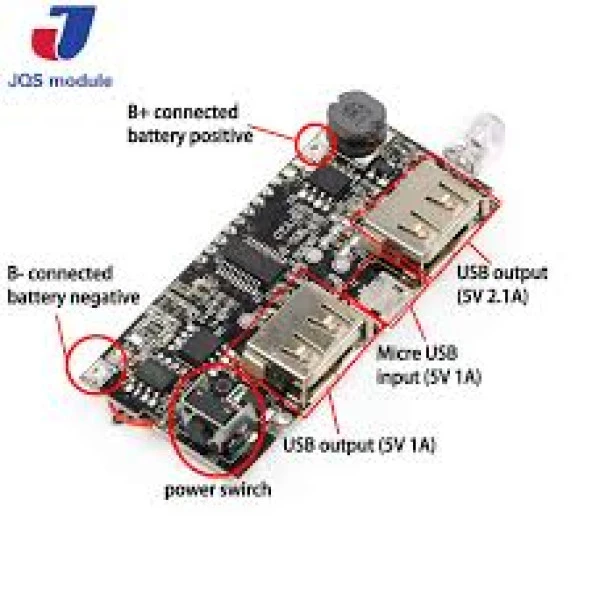 Ekranlı Powerbank Devresi Çift Usb Çıkışlı, Ekranlı Power Bank - Resim 2